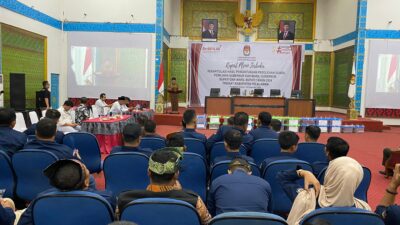 Pj. Sekda Hadiri Pembukaan Rapat Pleno Terbuka Perolehan Suara Pemilihan Gubernur Dan Wakil Gubernur, Bupati Dan Wakil Bupati Tahun 2024 Tingkat Kabupaten Pelalawan