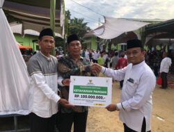 Badan Amal Zakat Nasional (BAZNAS) Kabupaten Pelalawan memberikan bantuan usaha produktif untuk mendukung ketahanan pangan