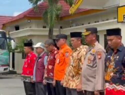 Mewakili Bupati Asisten II Ikuti Upacara Pelepasan Peserta Jambore Karhutla Riau Tahun 2025