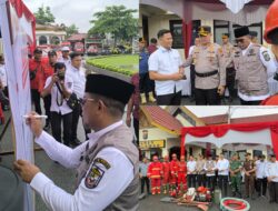 Bupati Zukri Bersama Kapolres Pelalawan Pimpin Apel Kesiapsiagaan Penanganan Karhutla Tahun 2025